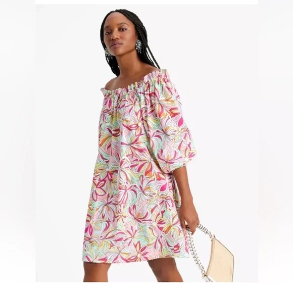 Kate Spade Anemone Floral Off the Shoulder Dress, M, NWT - Picture 1 of 4